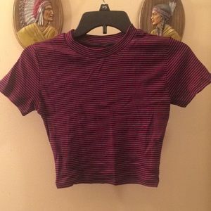 Korean 🇰🇷 Fashion Hipster Striped Crop Top